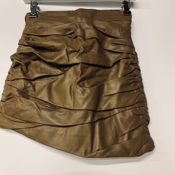 - NEW Zeynep Arcay Mini Draped Leather Skirt BX6 - Picture 7 of 9